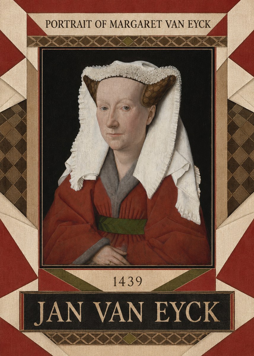 Jan van Eyck Portrait of Margaret Van Eyck I No4 - Affiche