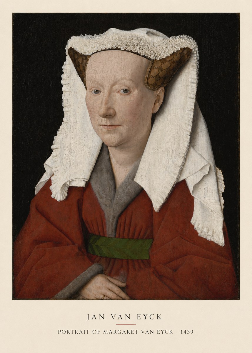 Jan van Eyck Portrait of Margaret Van Eyck I No5 - Affiche