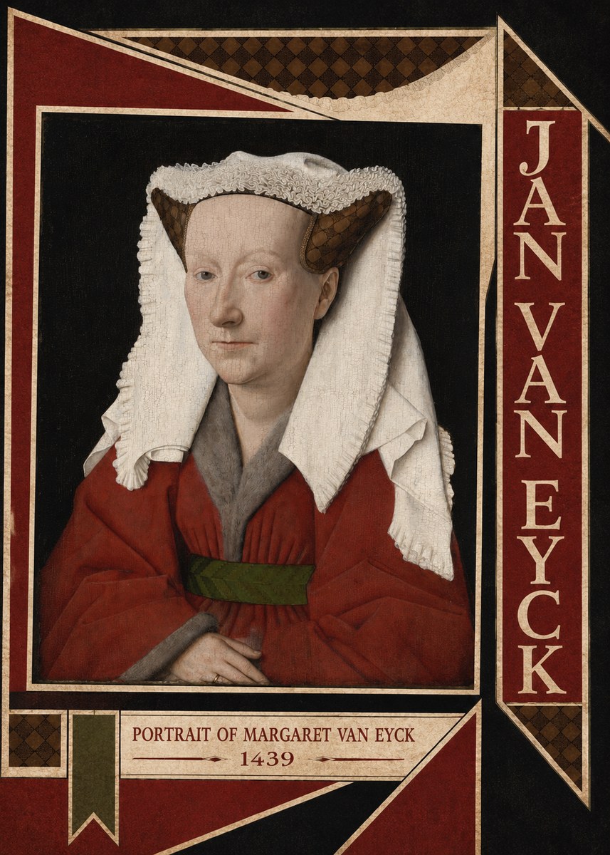 Jan van Eyck Portrait of Margaret Van Eyck I No6 - Affiche