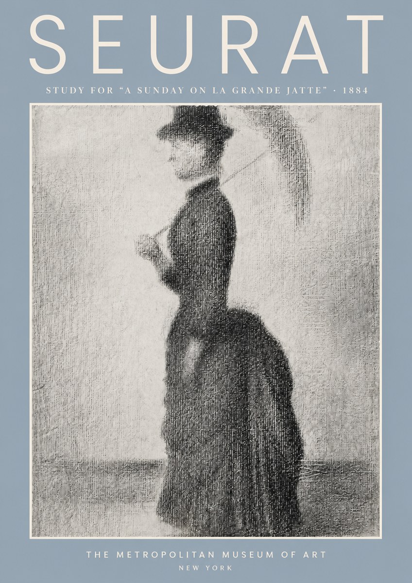 Seurat Study for "a Sunday on La Grande Jatte" No3 - Affiche