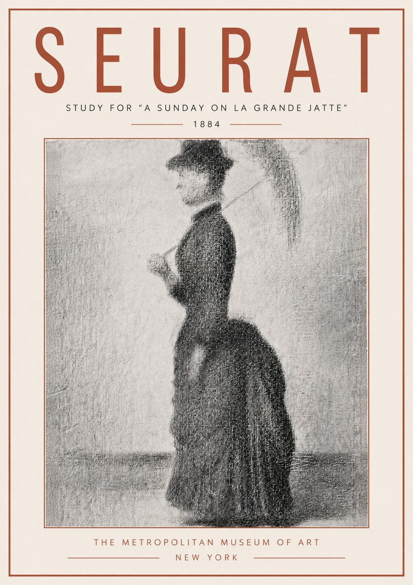 Seurat Study for "a Sunday on La Grande Jatte" No6 - Affiche