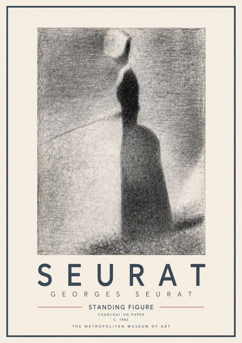 Seurat Standing Figure No4 - Affiche