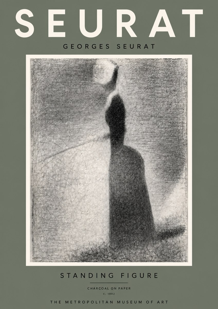 Seurat Standing Figure No5 - Affiche