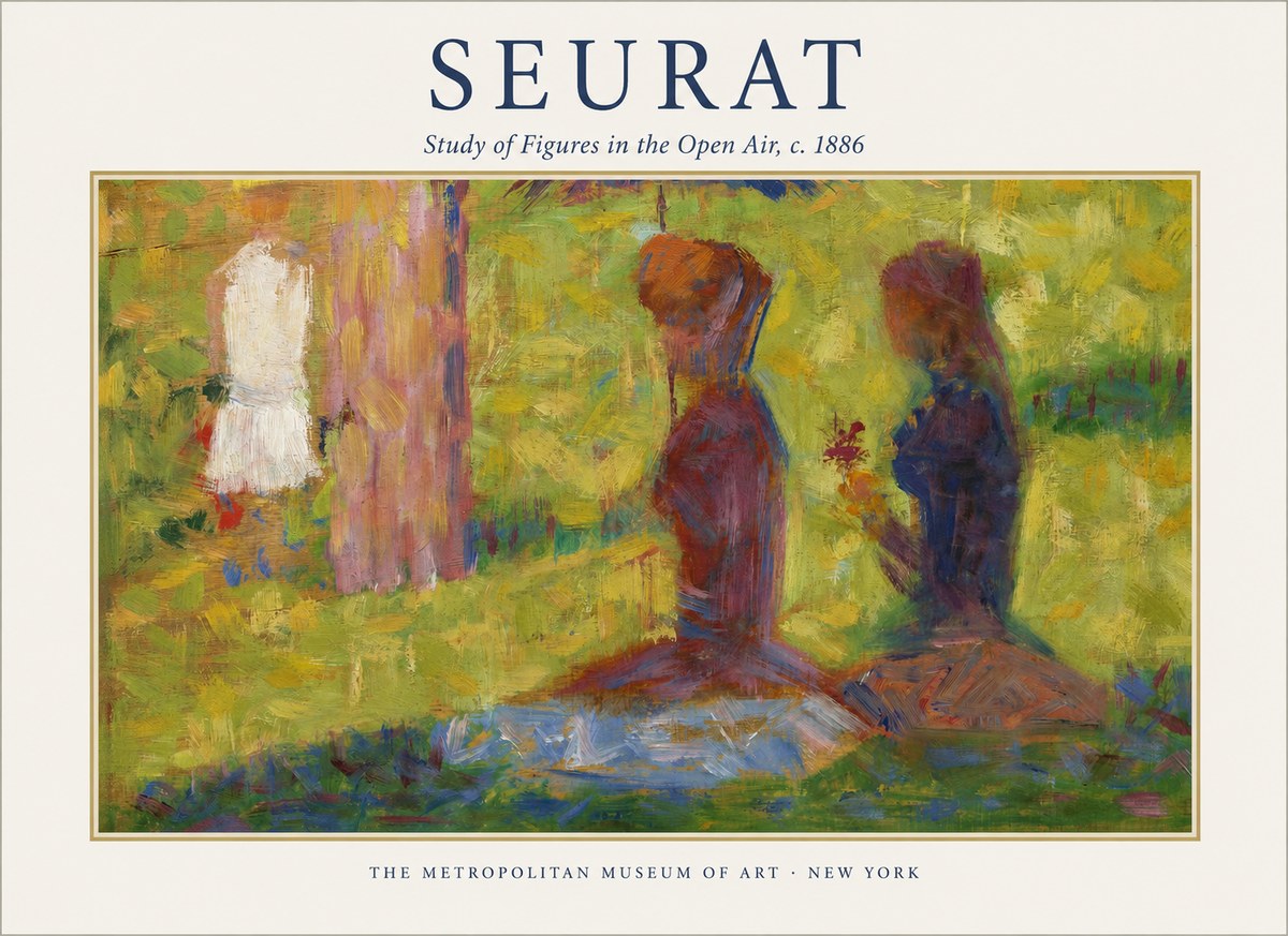 Seurat Study of Figures in the Open Air, C. 1886 No1 - Affiche