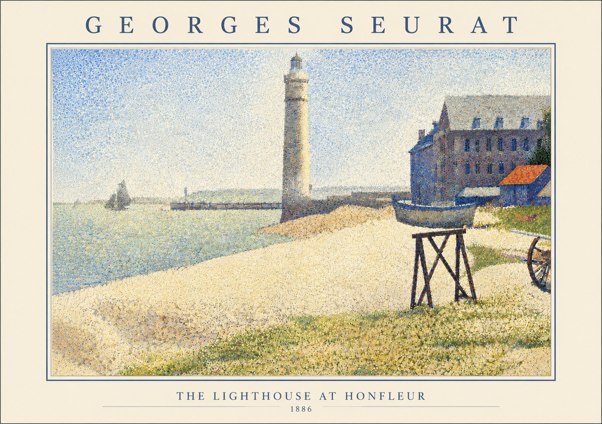 Seurat The Lighthouse at Honfleur No6 - Affiche