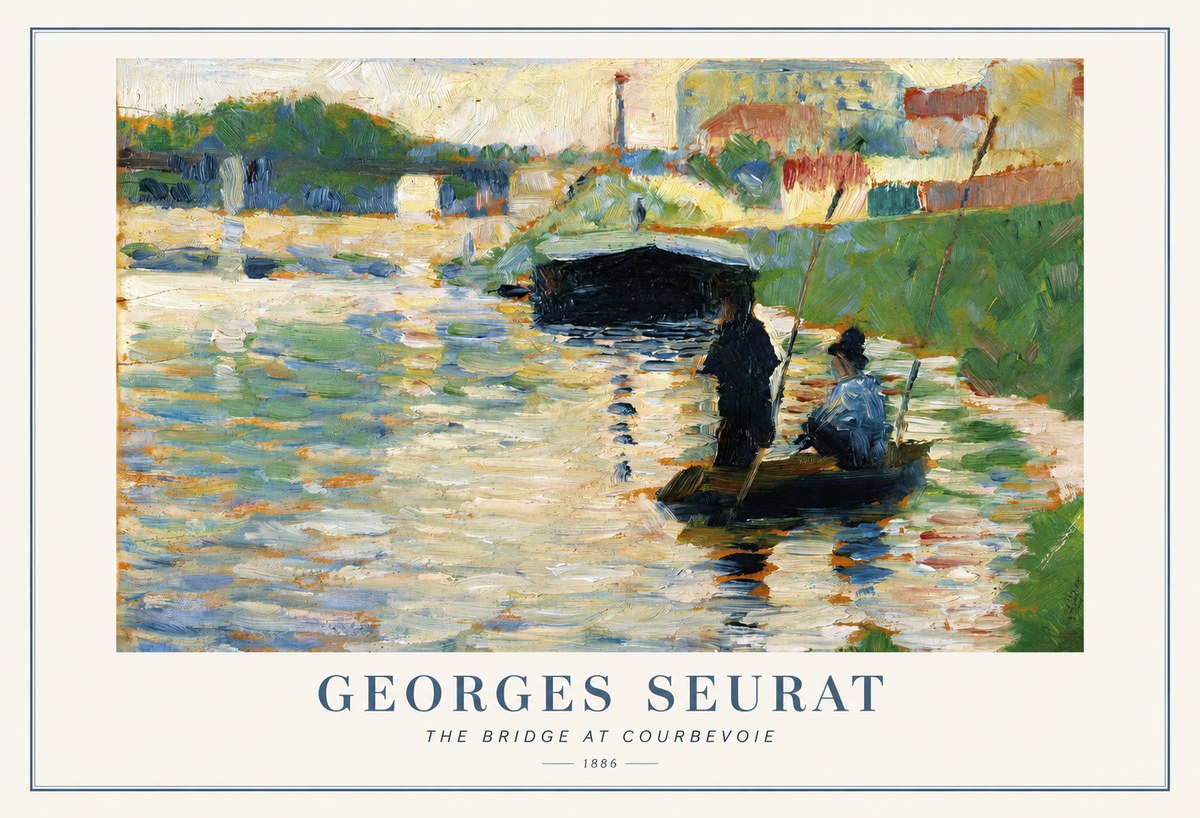 Seurat The Bridge at Courbevoie No1 - Affiche