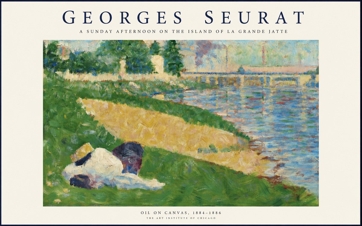 Seurat A Sunday Afternoon on the Island of La Grande Jatte II No1 - Affiche