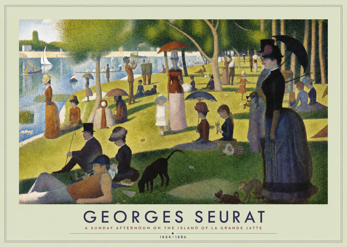 Seurat A Sunday Afternoon on the Island of La Grande Jatte III No2 - Affiche