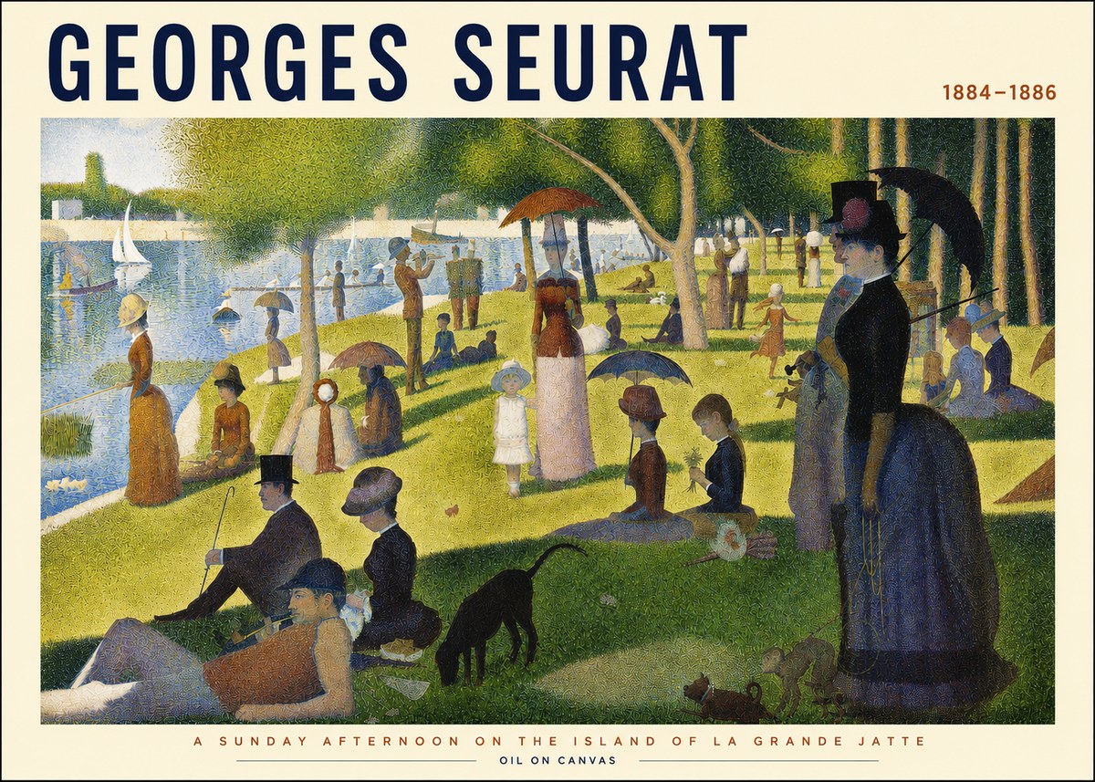 Seurat A Sunday Afternoon on the Island of La Grande Jatte III No3 - Affiche