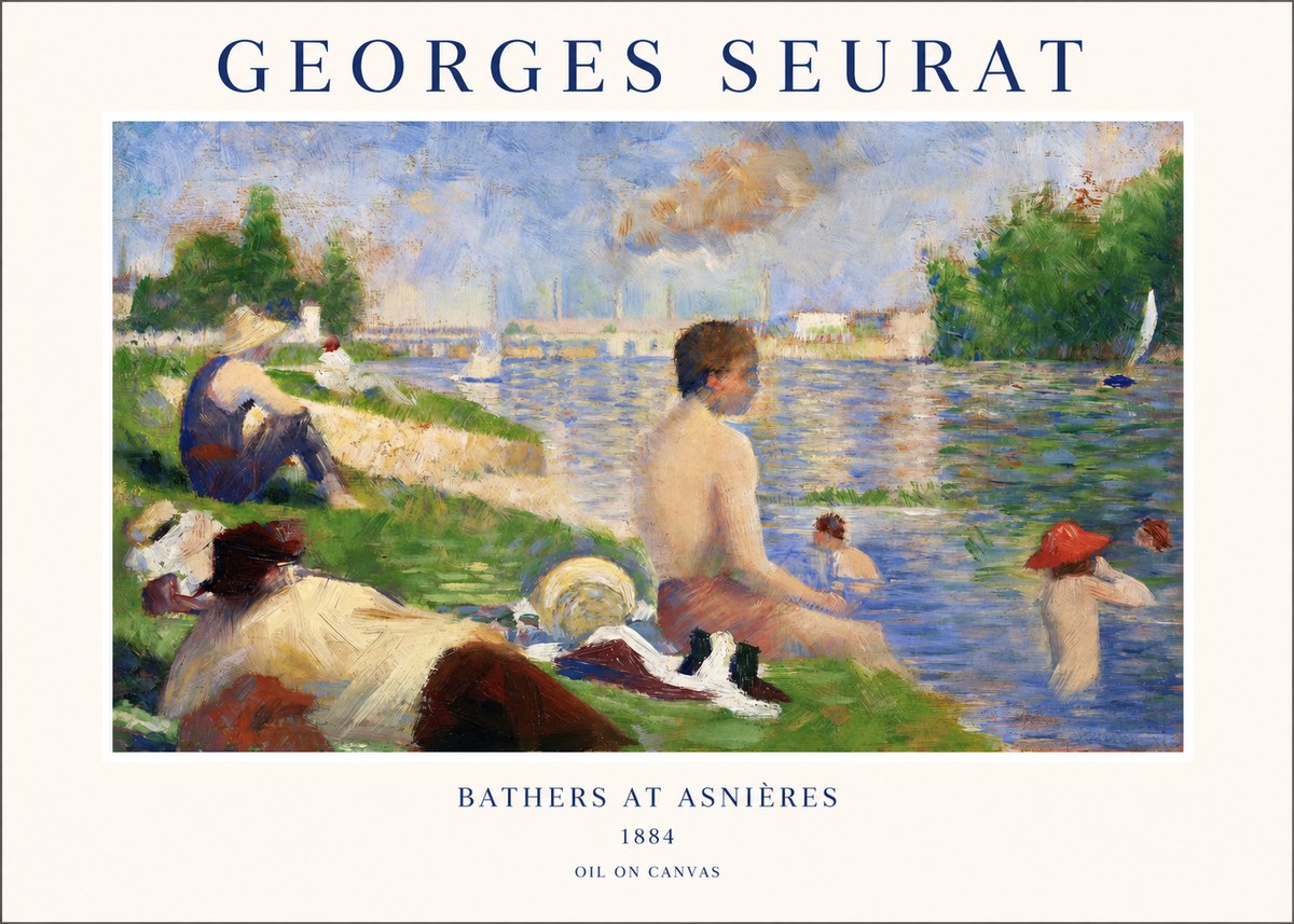Seurat Bathers at Asnières III No1 - Affiche