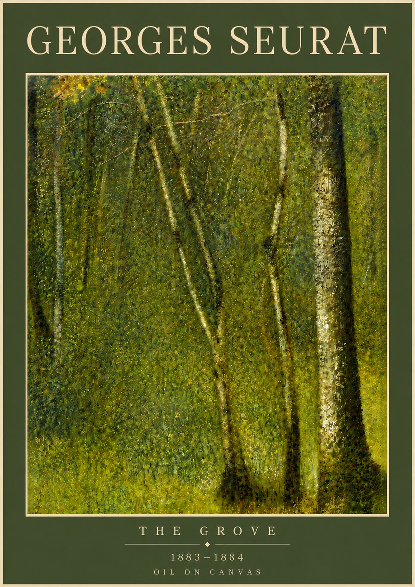 Seurat The Grove No6 - Affiche
