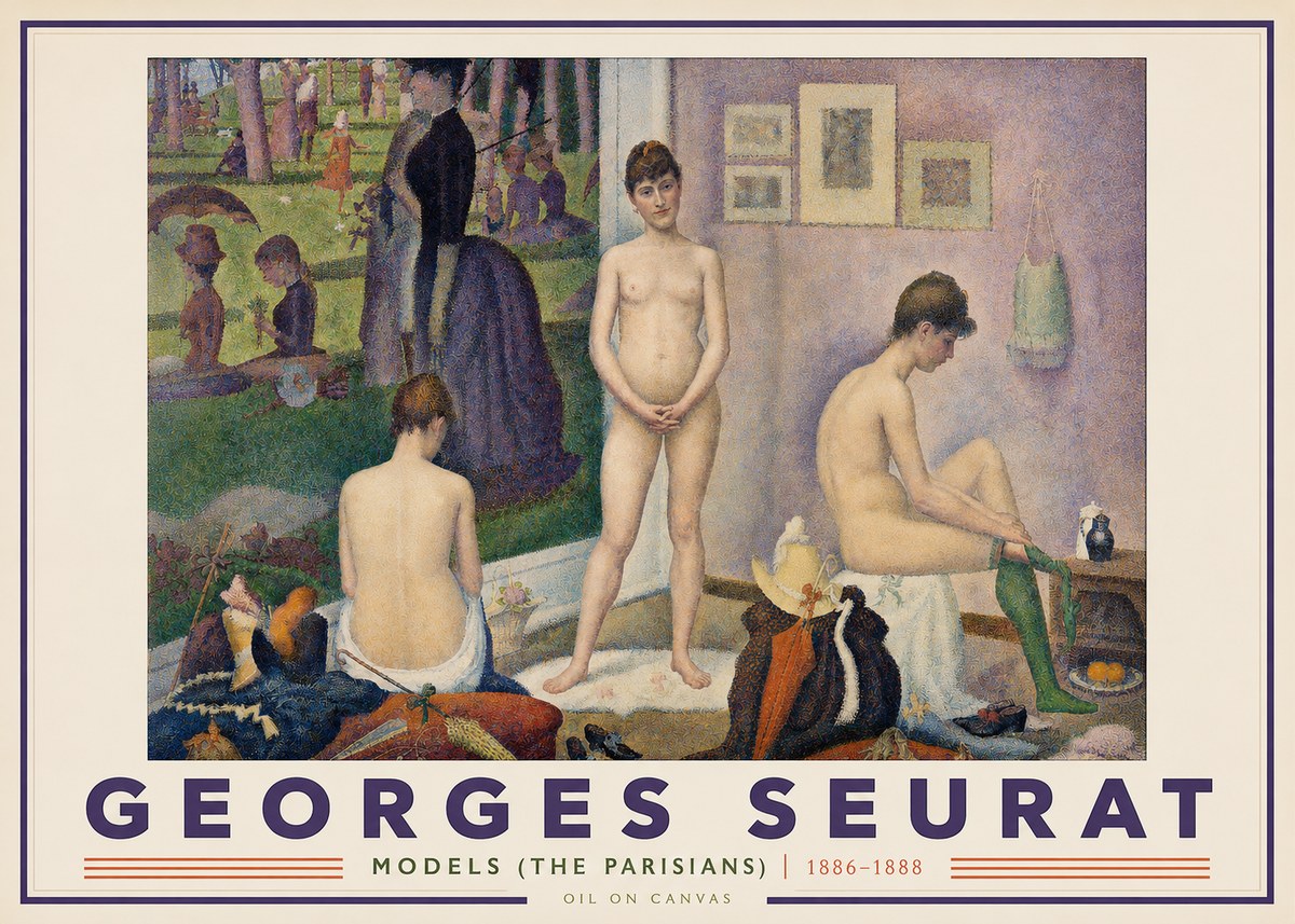 Seurat Models (the Parisians) No2 - Affiche