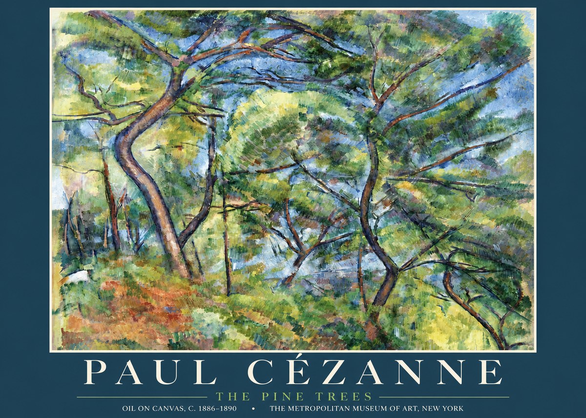 Paul Cézanne The Pine Trees No3 - Affiche