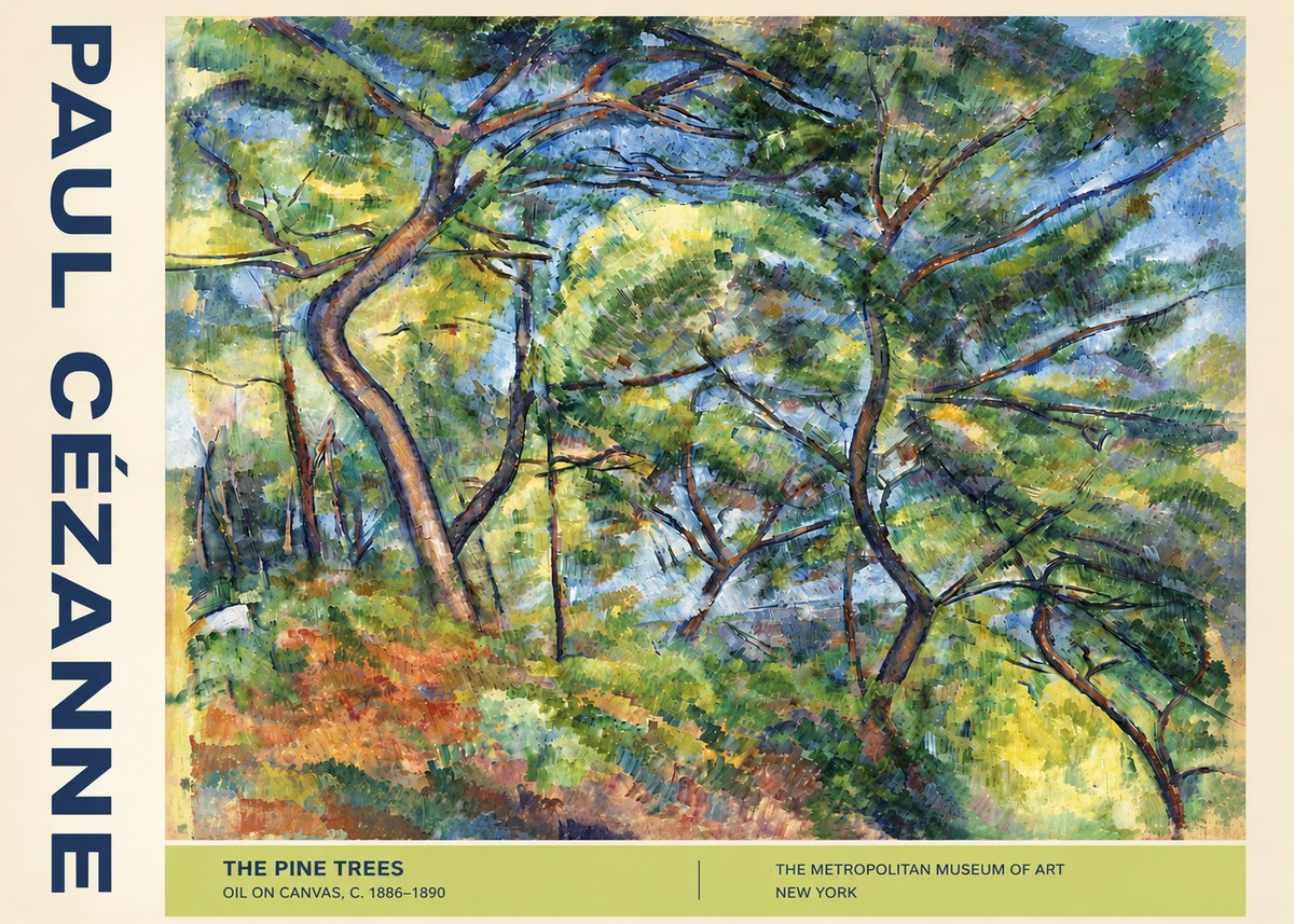 Paul Cézanne The Pine Trees No4 - Affiche