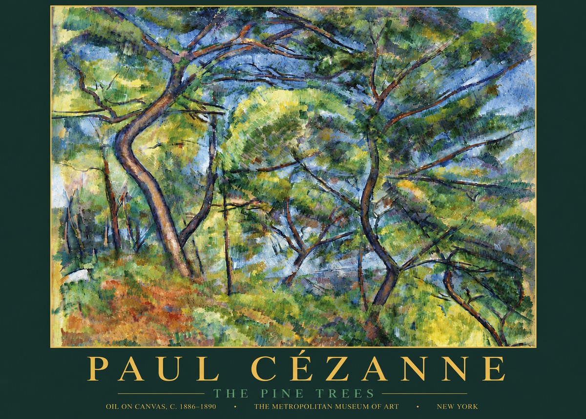 Paul Cézanne The Pine Trees No5 - Affiche