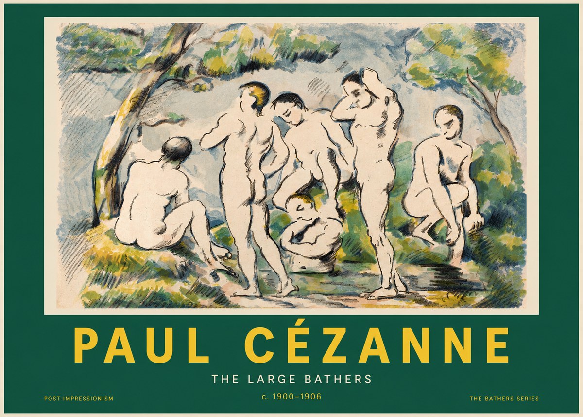 Paul Cézanne The Large Bathers I No2 - Affiche