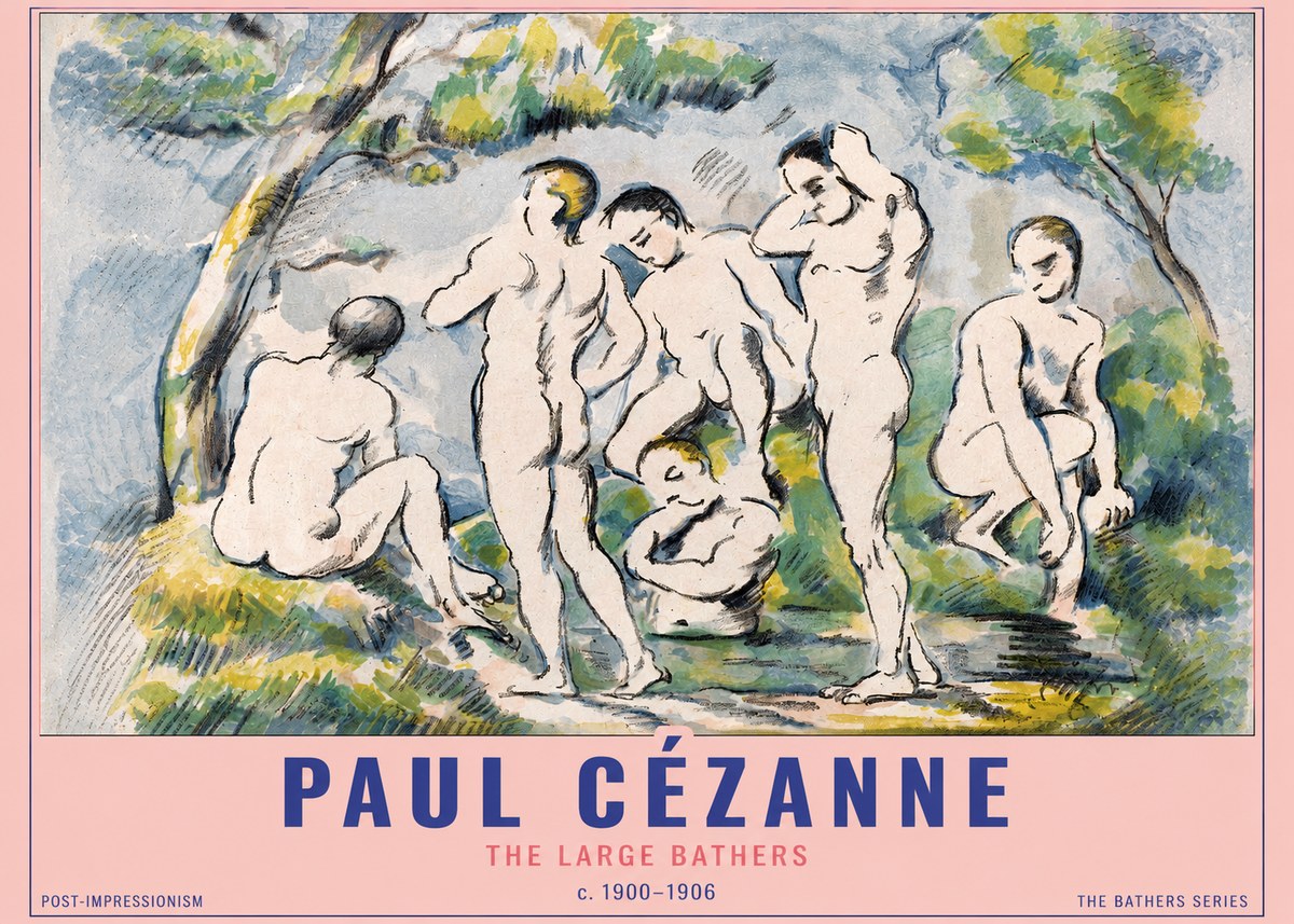 Paul Cézanne The Large Bathers I No3 - Affiche
