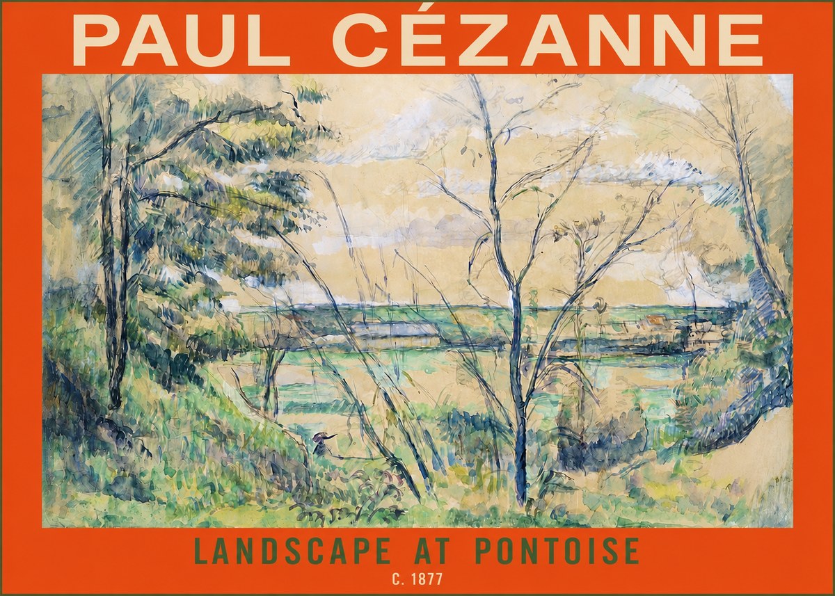 Paul Cézanne View of the Oise at Pontoise I No5 - Affiche