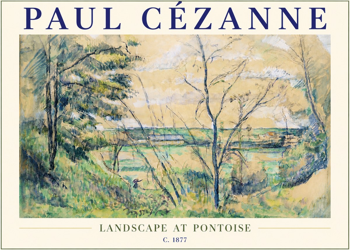 Paul Cézanne View of the Oise at Pontoise I No6 - Affiche