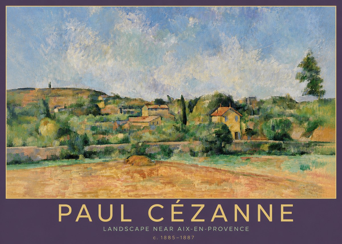 Paul Cézanne Landscape Near Aix-en-provence I No6 - Affiche