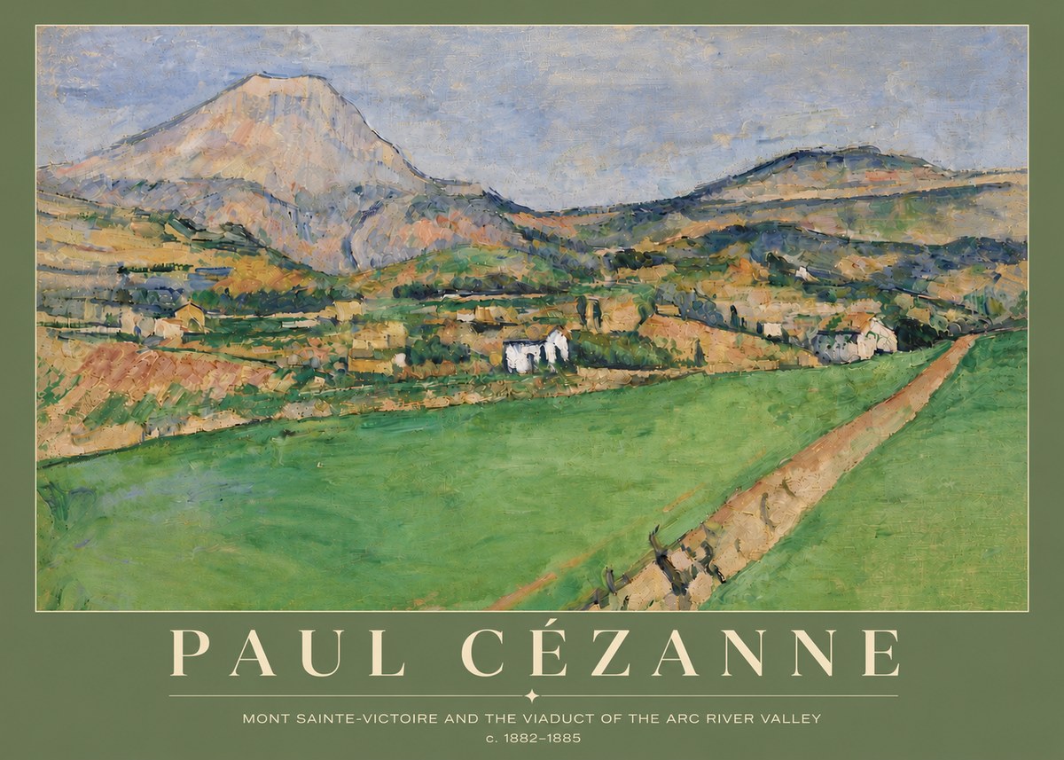 Paul Cézanne Mont Sainte-victoire and the Viaduct of the Arc River Valley No5 - Affiche