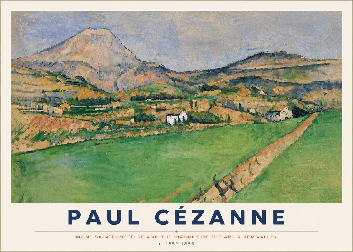 Paul Cézanne Mont Sainte-victoire and the Viaduct of the Arc River Valley No6 - Affiche
