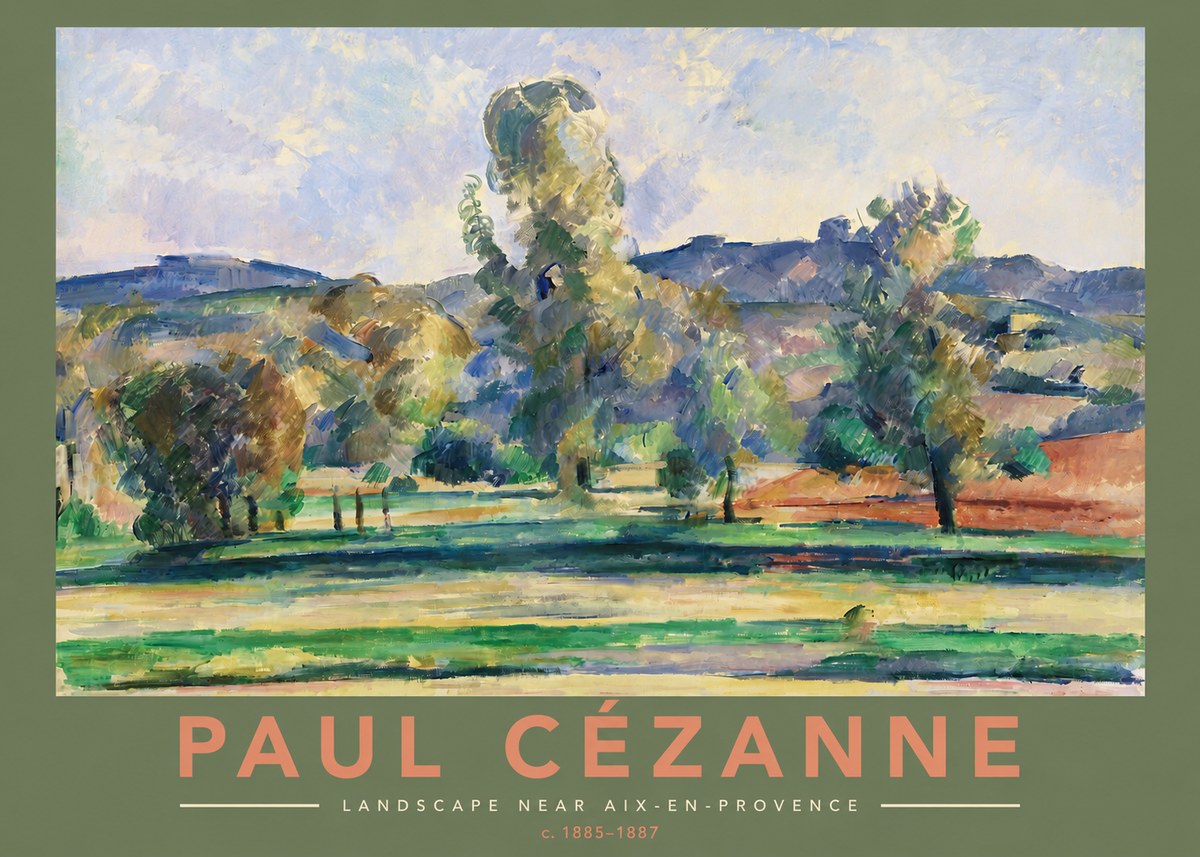 Paul Cézanne Landscape Near Aix-en-provence II No2 - Affiche