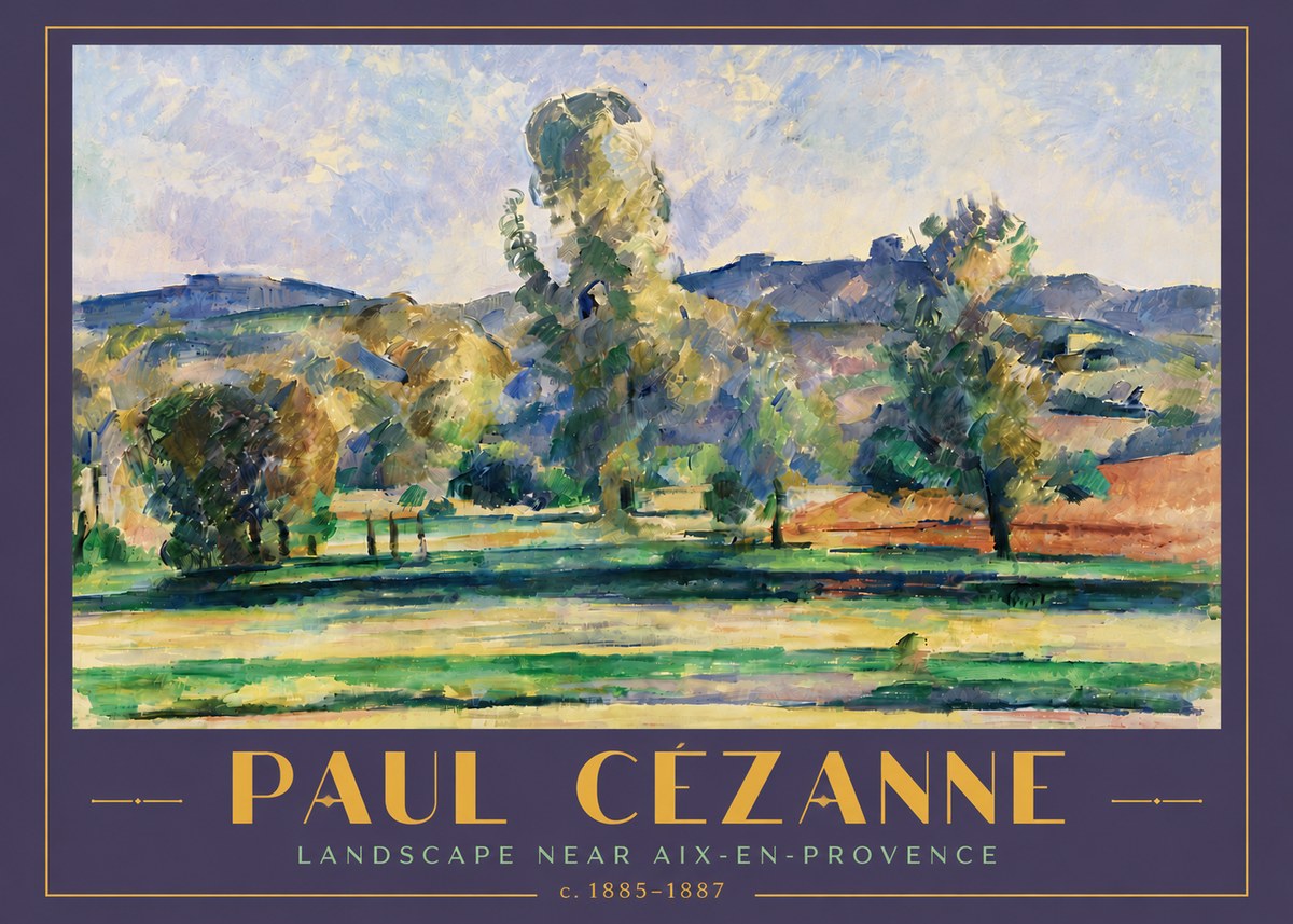 Paul Cézanne Landscape Near Aix-en-provence II No5 - Affiche
