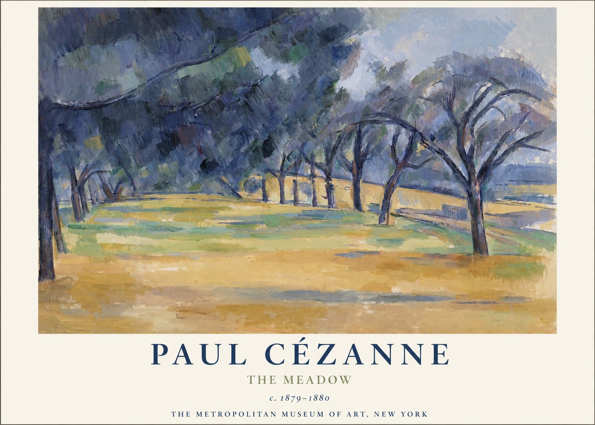 Paul Cézanne The Meadow No1 - Affiche