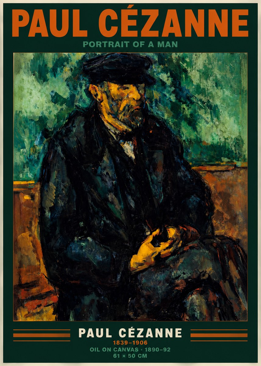 Paul Cézanne Portrait of a Man I No2 - Affiche