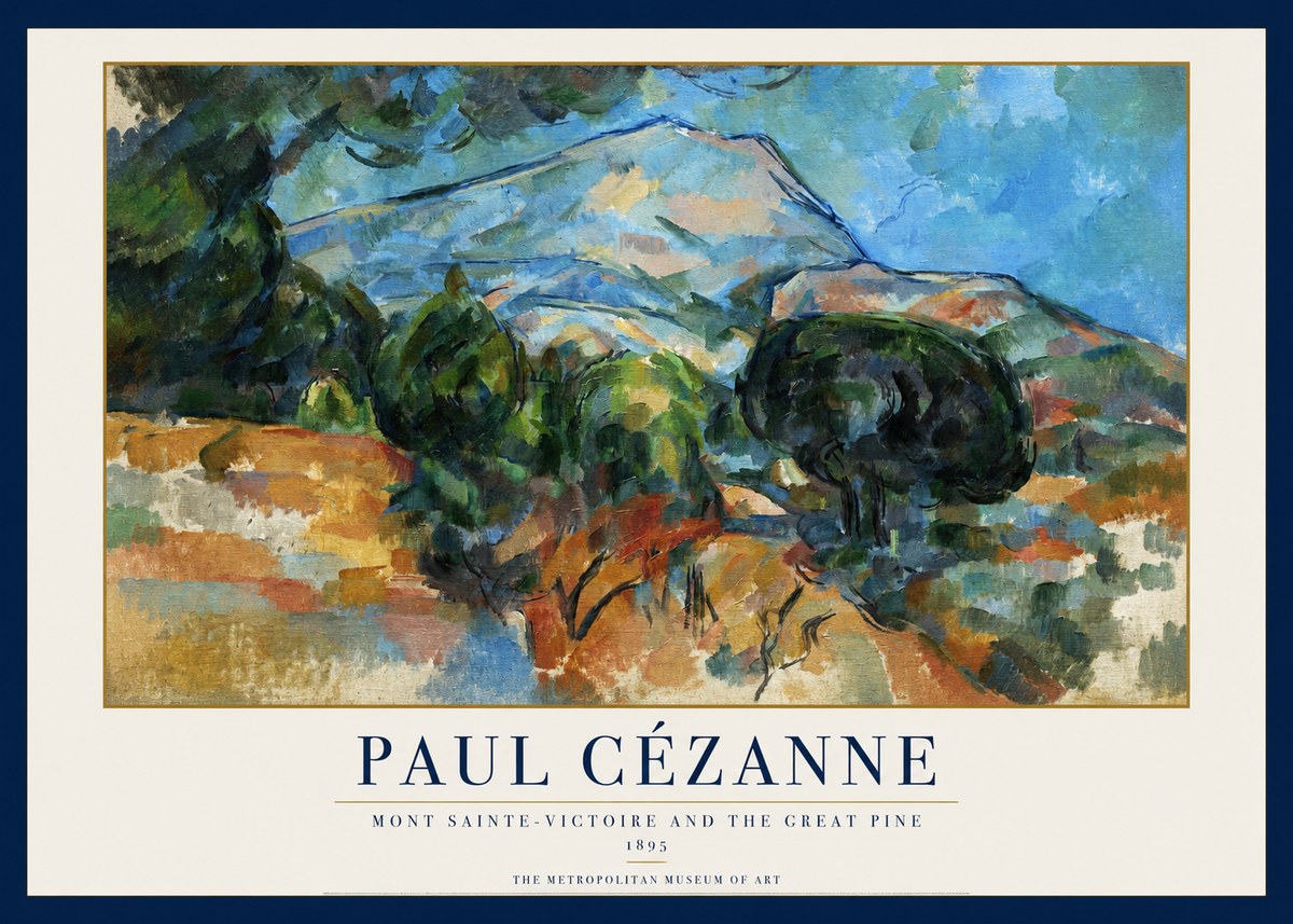 Paul Cézanne Mont Sainte-victoire and the Great Pine No1 - Affiche