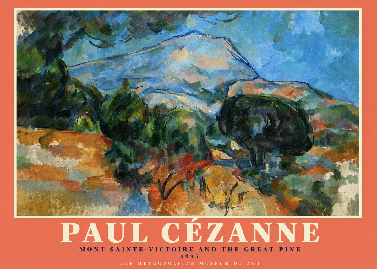 Paul Cézanne Mont Sainte-victoire and the Great Pine No2 - Affiche
