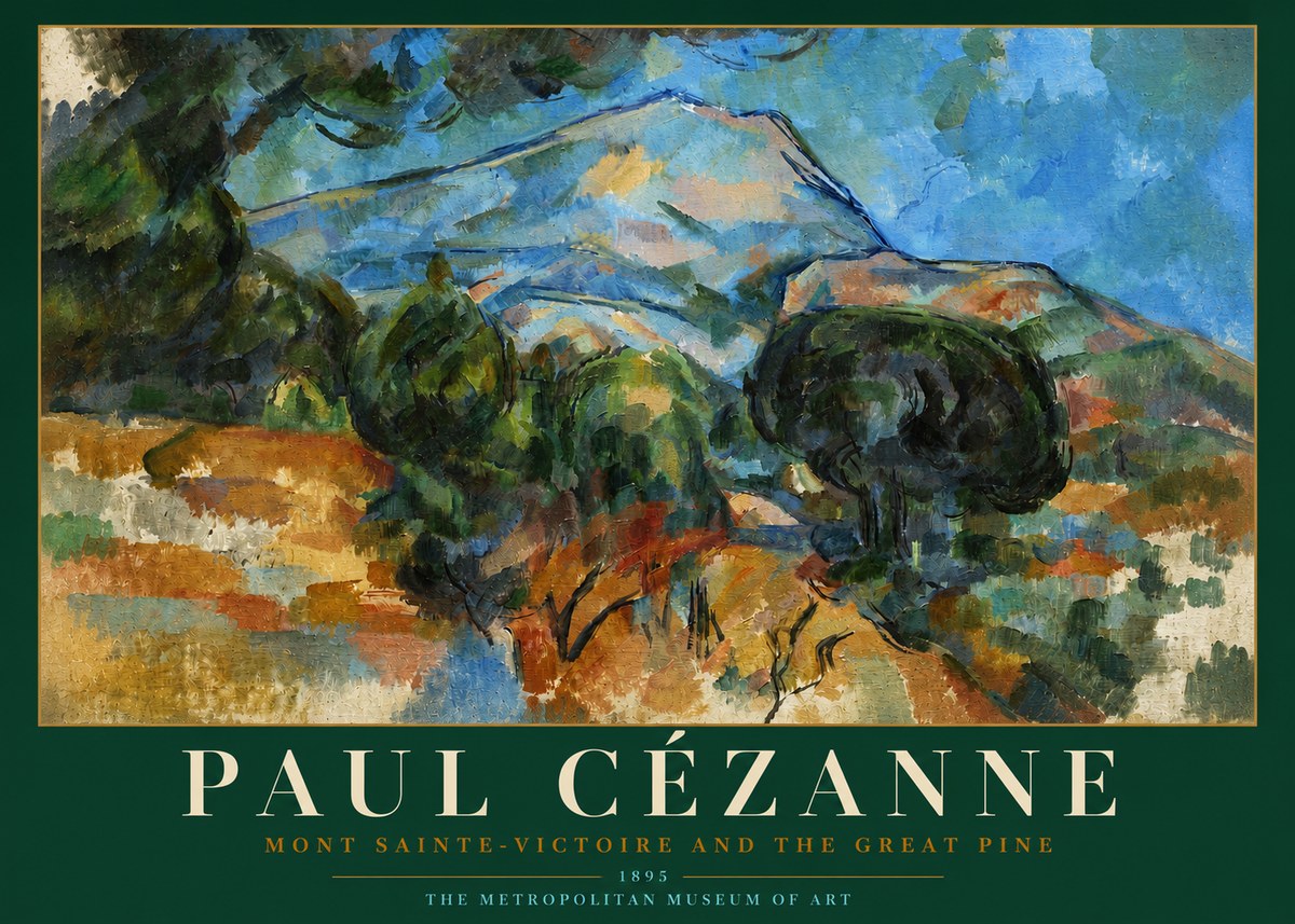Paul Cézanne Mont Sainte-victoire and the Great Pine No3 - Affiche