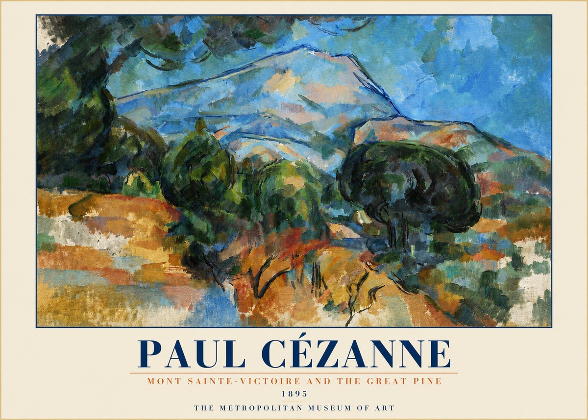 Paul Cézanne Mont Sainte-victoire and the Great Pine No4 - Affiche
