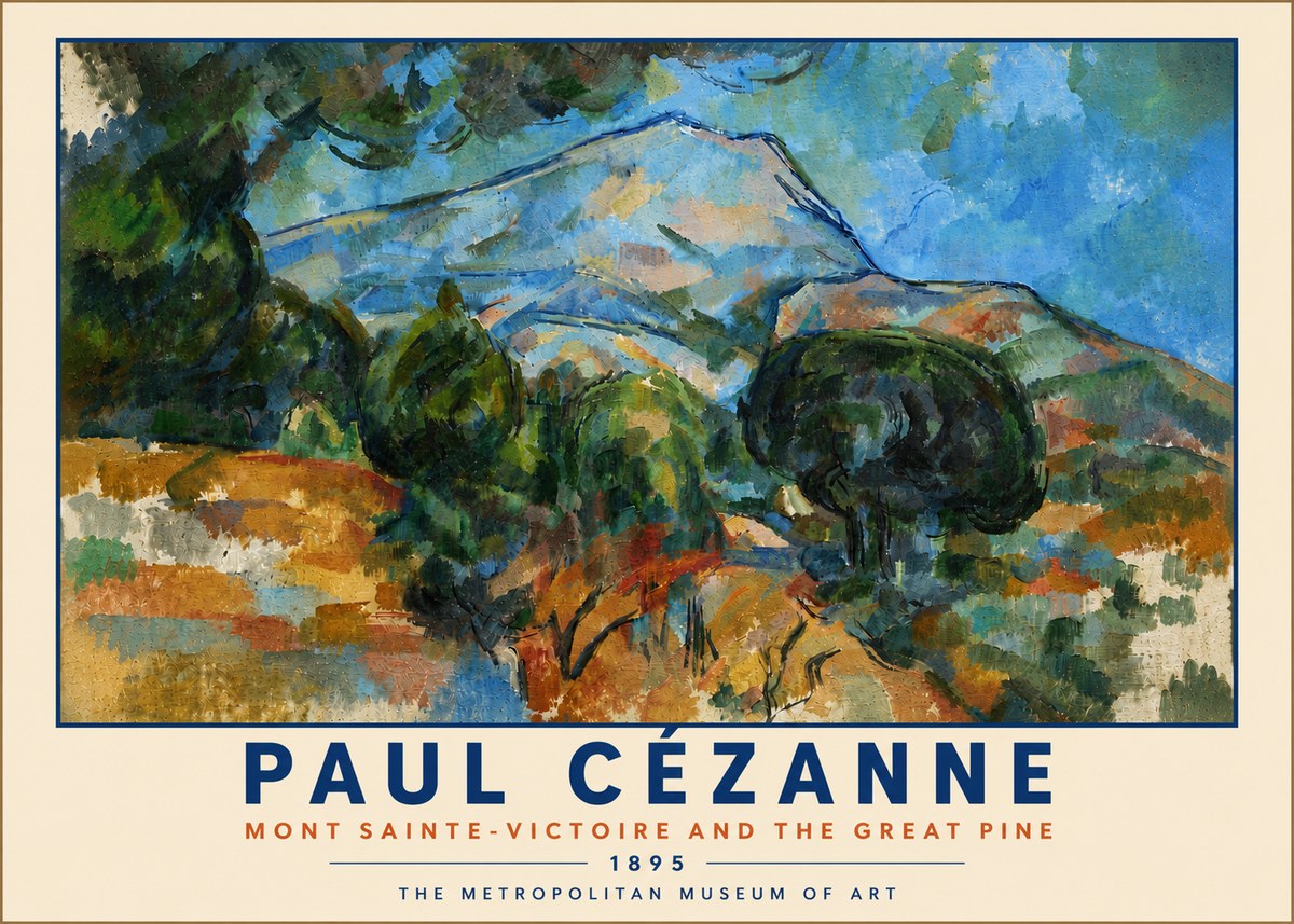 Paul Cézanne Mont Sainte-victoire and the Great Pine No6 - Affiche