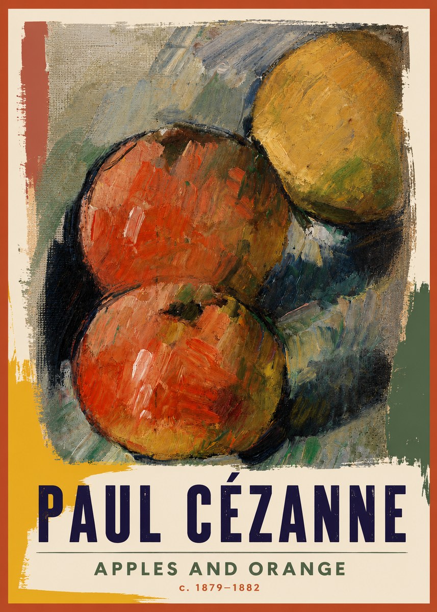 Paul Cézanne Apples and Orange No4 - Affiche
