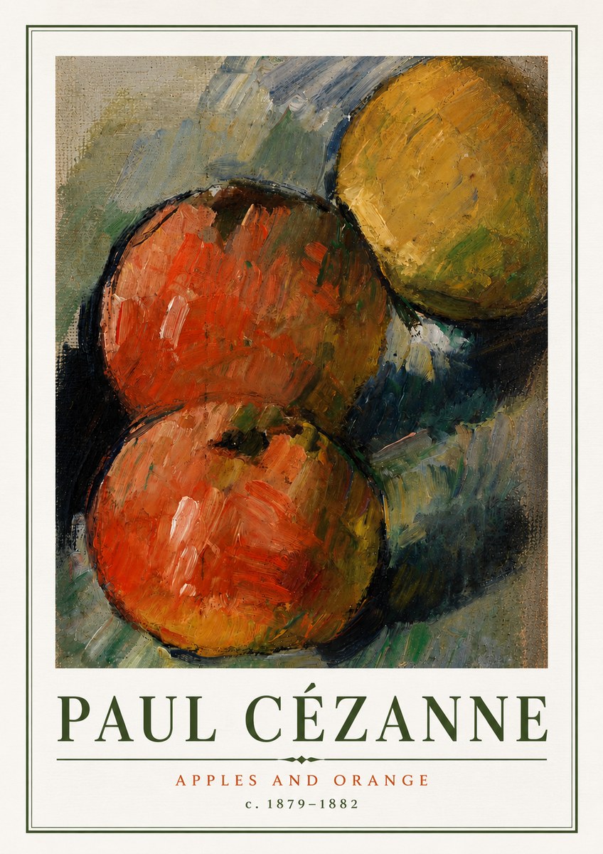 Paul Cézanne Apples and Orange No5 - Affiche
