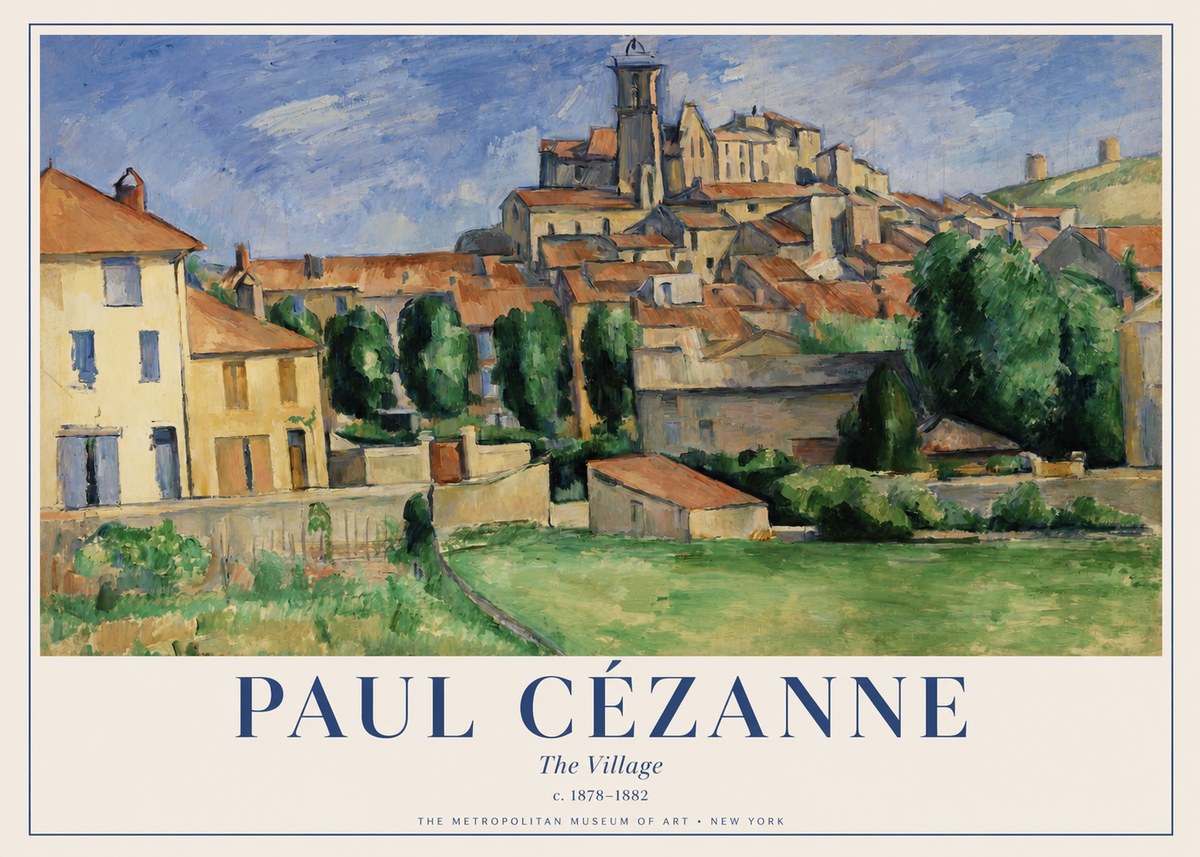 Paul Cézanne The Village I No1 - Affiche