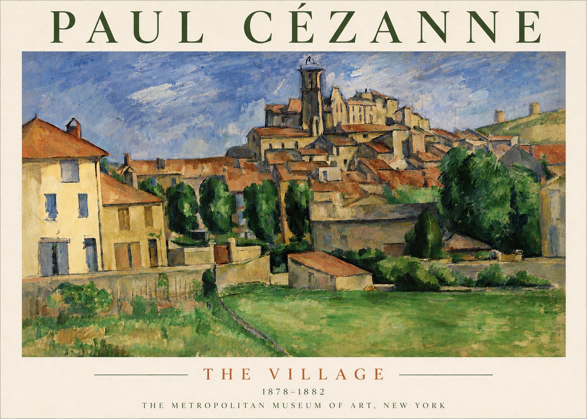 Paul Cézanne The Village I No4 - Affiche