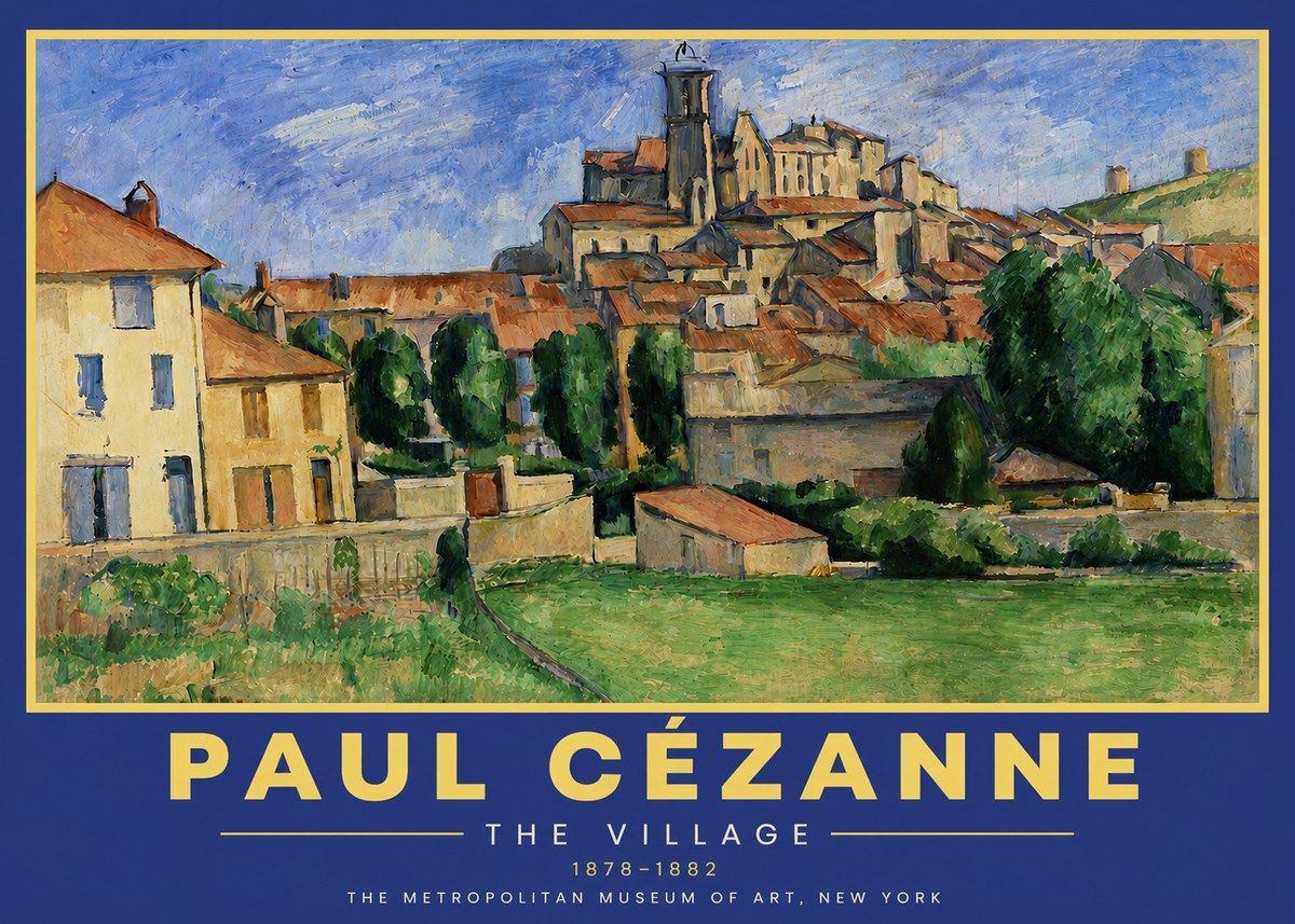 Paul Cézanne The Village I No5 - Affiche