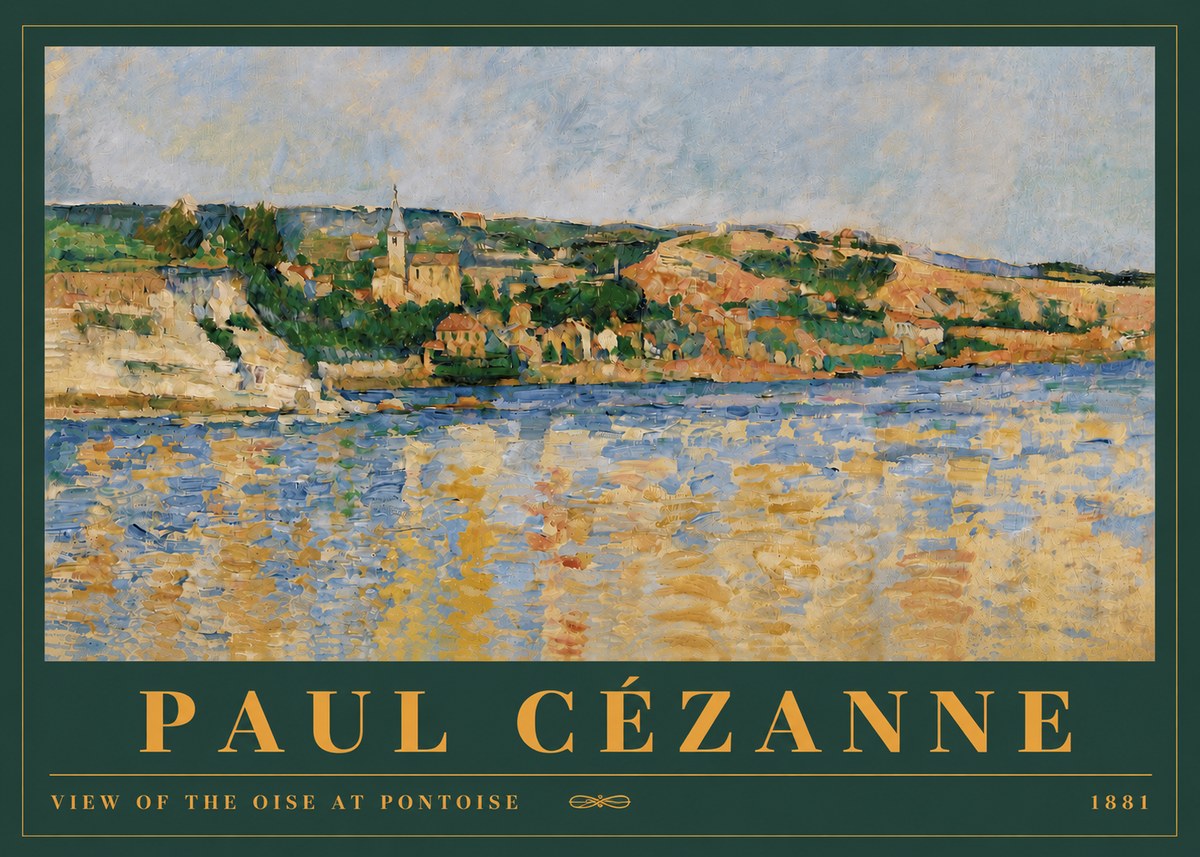 Paul Cézanne View of the Oise at Pontoise II No4 - Affiche