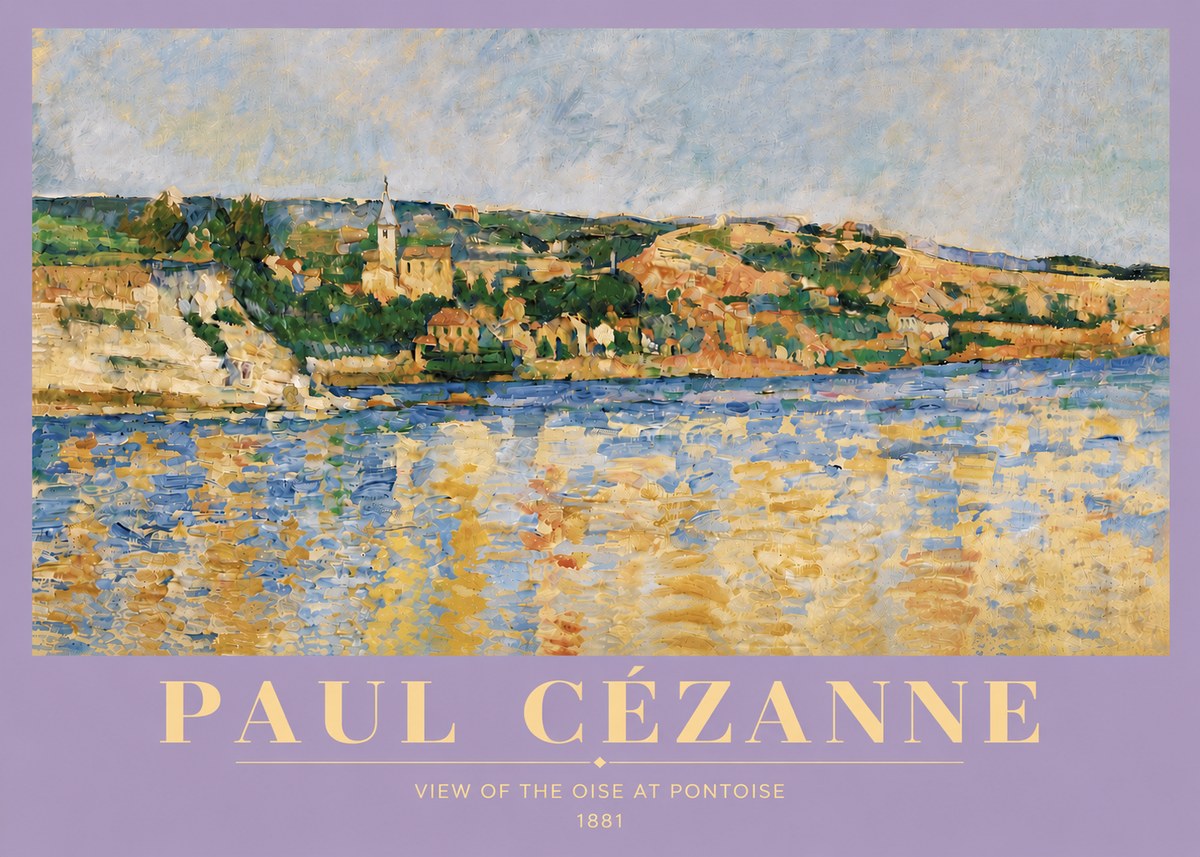 Paul Cézanne View of the Oise at Pontoise II No5 - Affiche