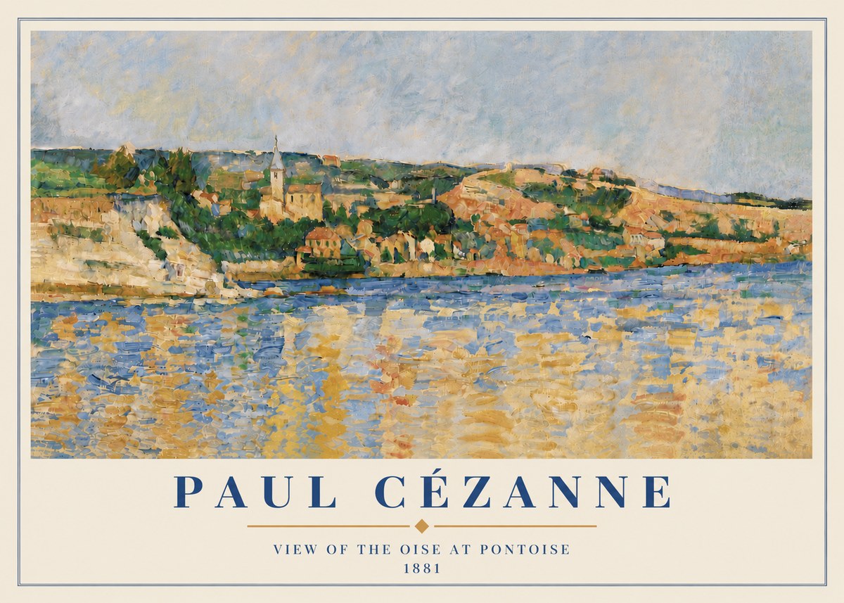 Paul Cézanne View of the Oise at Pontoise II No6 - Affiche