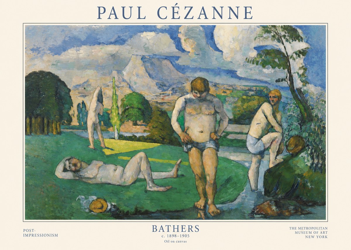 Paul Cézanne Bathers II No1 - Affiche