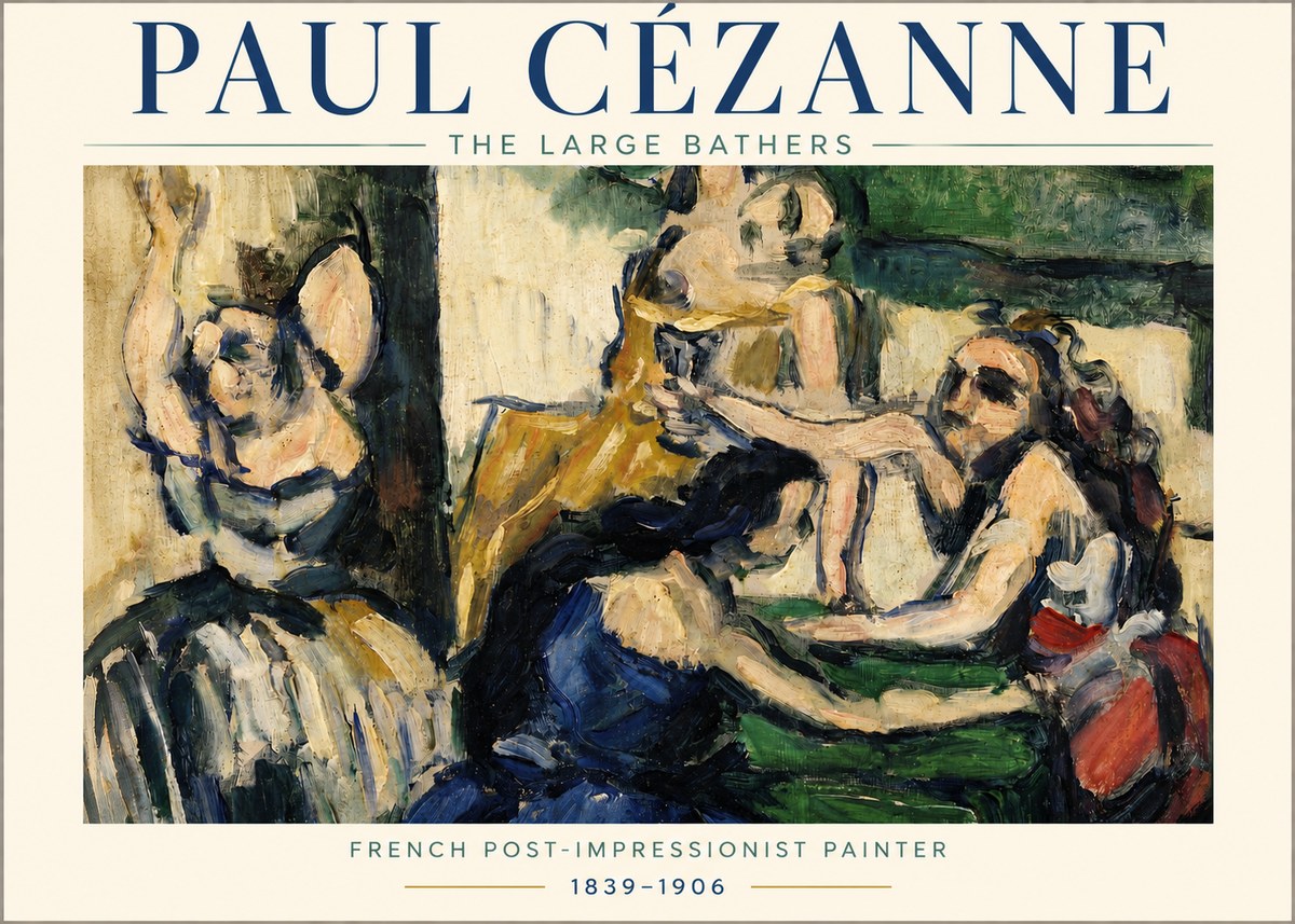 Paul Cézanne The Large Bathers II No3 - Affiche