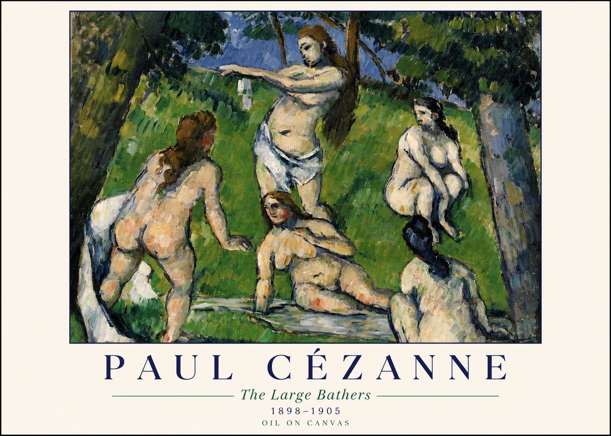 Paul Cézanne The Large Bathers III No4 - Affiche