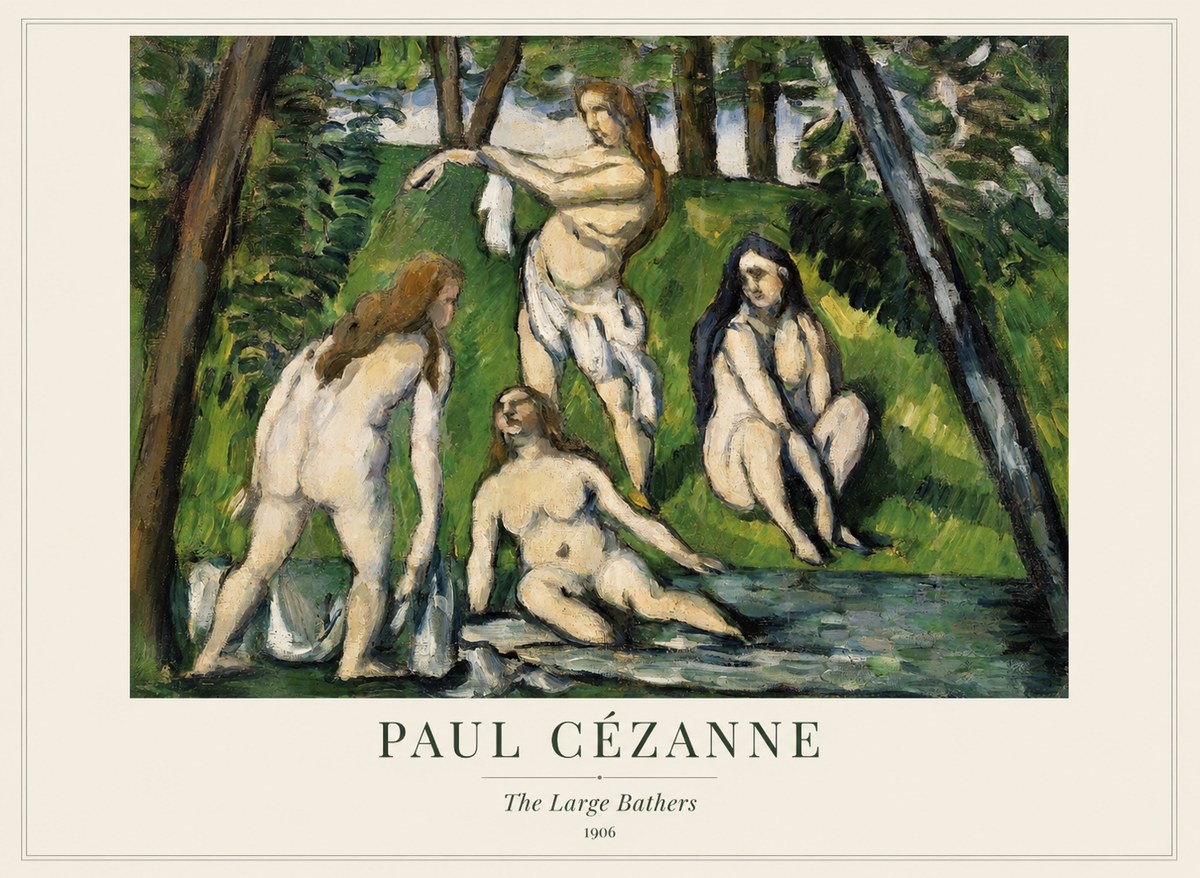 Paul Cézanne The Large Bathers IV No1 - Affiche