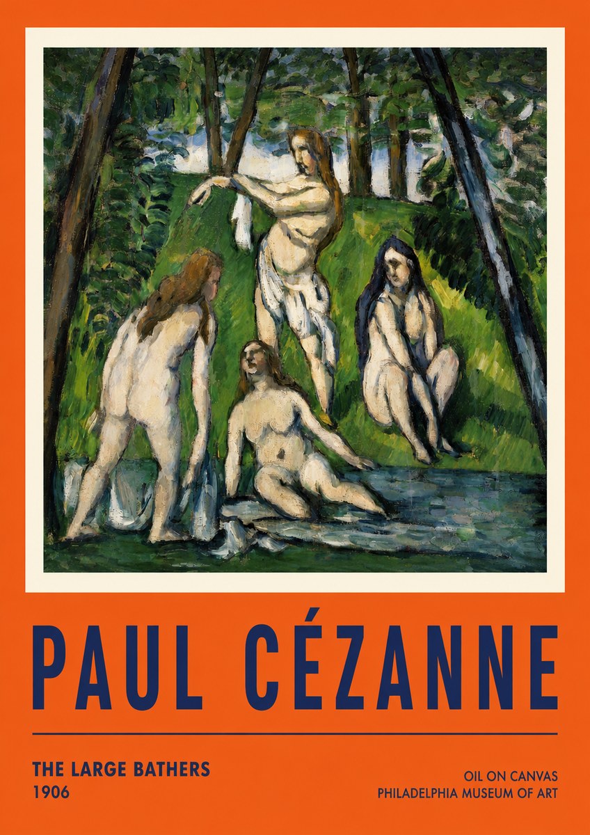 Paul Cézanne The Large Bathers IV No3 - Affiche