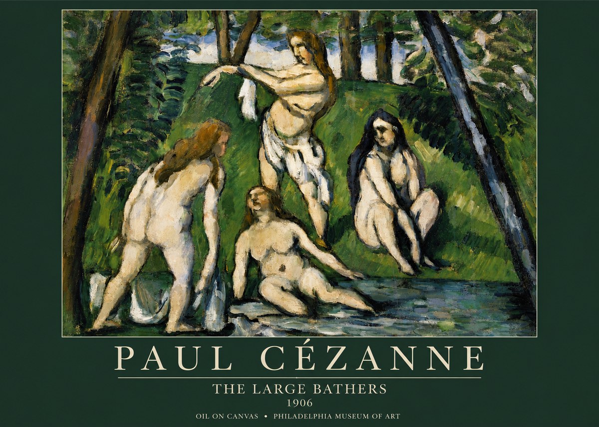 Paul Cézanne The Large Bathers IV No4 - Affiche