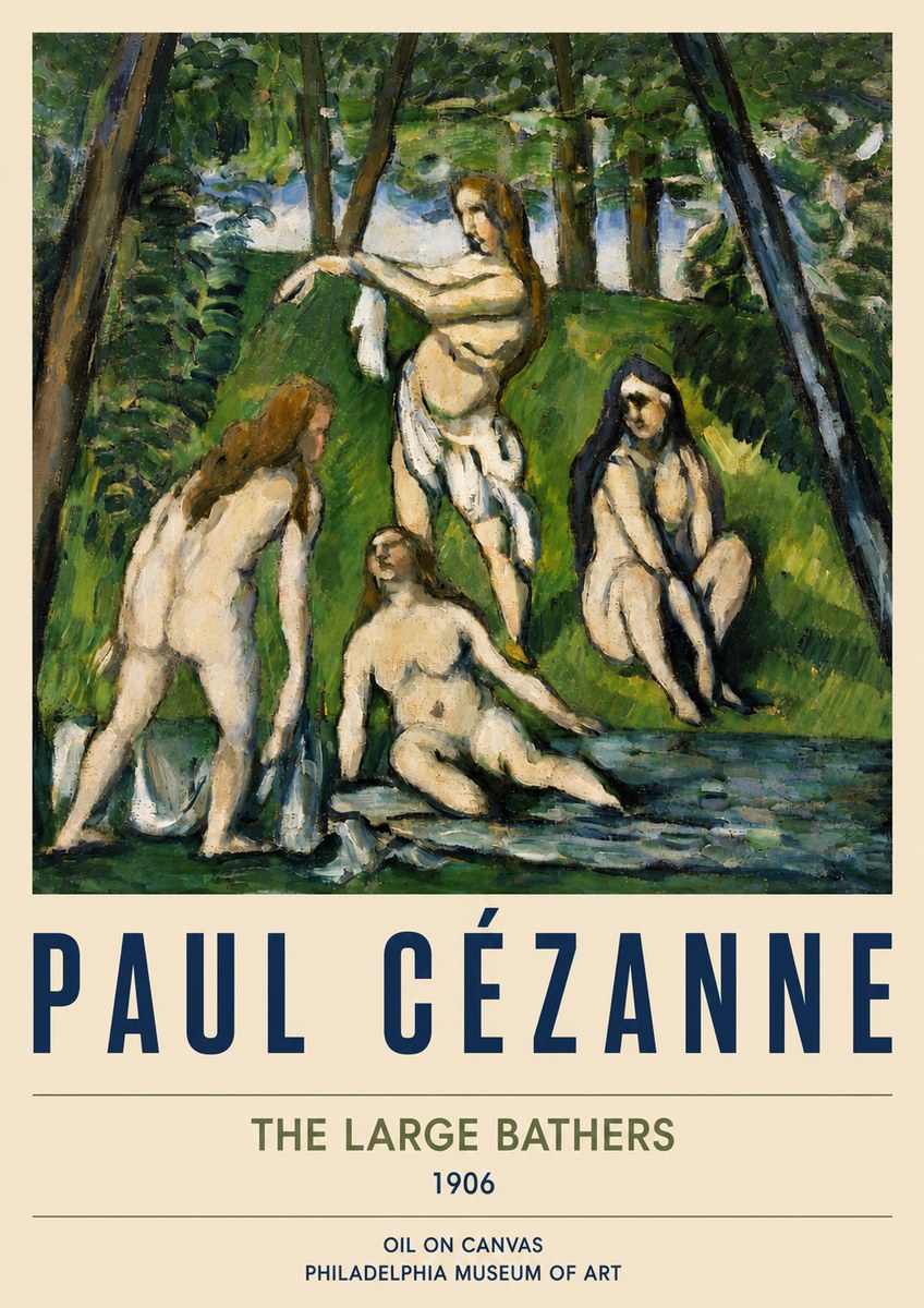 Paul Cézanne The Large Bathers IV No5 - Affiche